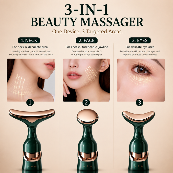 Creovely™ RelaxTouch 3-in-1 Face, Eye & Neck Massager