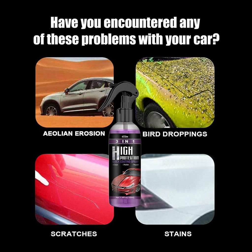 NanoShield™ 3-in-1 Hydrophobic Car Coating Spray (Pack of 2)