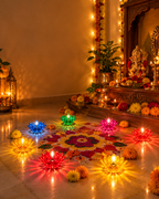 Creovely™ RangJyoti™ Celebration Lights — Water-Activated Lotus Reflection Diyas, Pack of 24