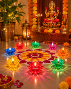 Creovely™ RangJyoti™ Celebration Lights — Water-Activated Lotus Reflection Diyas, Pack of 24