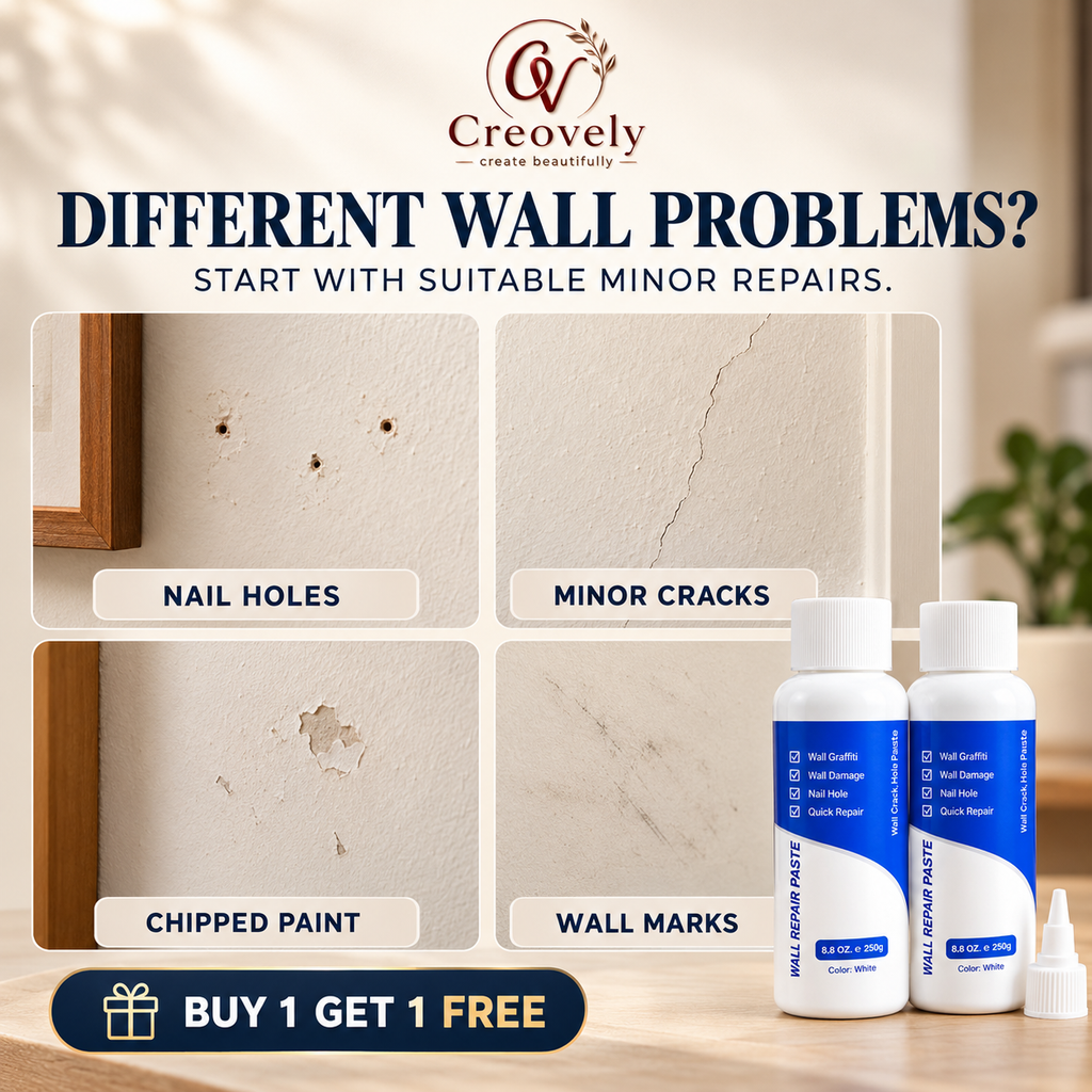 Creovely Wallora™ All-in-One Wall Crack & Hole Repair Paste — Pack of 2 (250 g Each)
