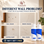 Creovely Wallora™ All-in-One Wall Crack & Hole Repair Paste — Pack of 2 (250 g Each)