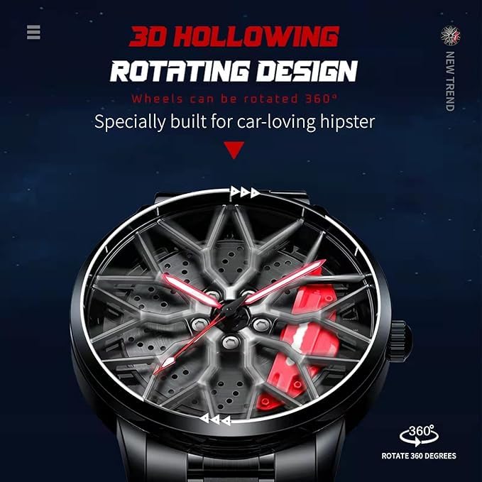 Stereoscopic Car Wheel Watch