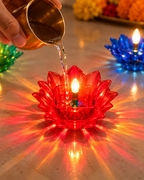 Creovely™ RangJyoti™ Celebration Lights — Water-Activated Lotus Reflection Diyas, Pack of 24