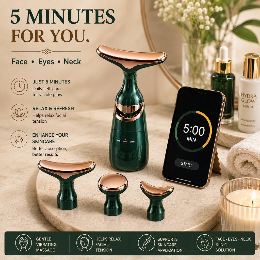 Creovely™ RelaxTouch 3-in-1 Face, Eye & Neck Massager