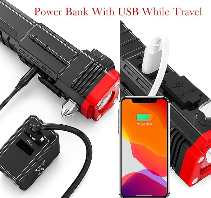 PowerGuard™ 8-in-1 Rechargeable Emergency Flashlight