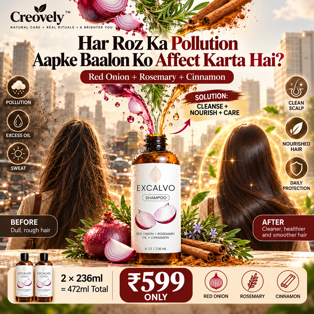 Creovely RootMuse™ Botanical Hair Cleanse — Red Onion, Rosemary & Cinnamon Shampoo | Pack of 2