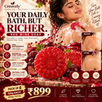 Creovely Rubivane™ Ruby Bath Ritual — Redwine Soap | Pack of 6