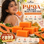 Creovely Papayelle™ Tropical Cleansing Bar — Papaya Extract Soap | Pack of 6