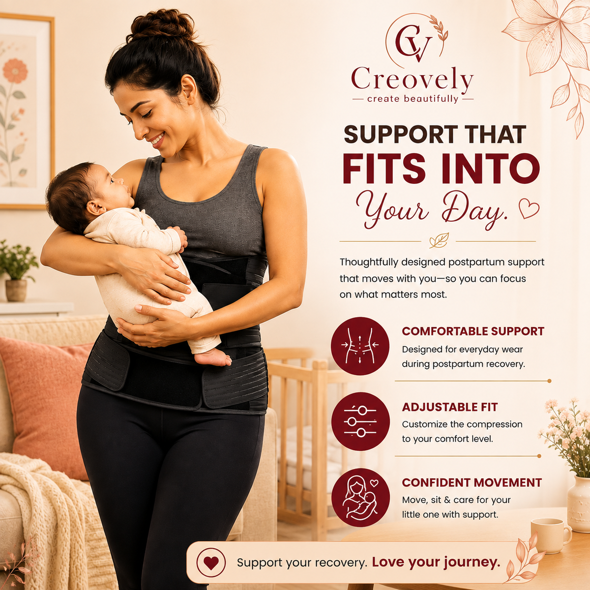 Creovely™ MomCare 3-in-1 After Delivery Support Belt