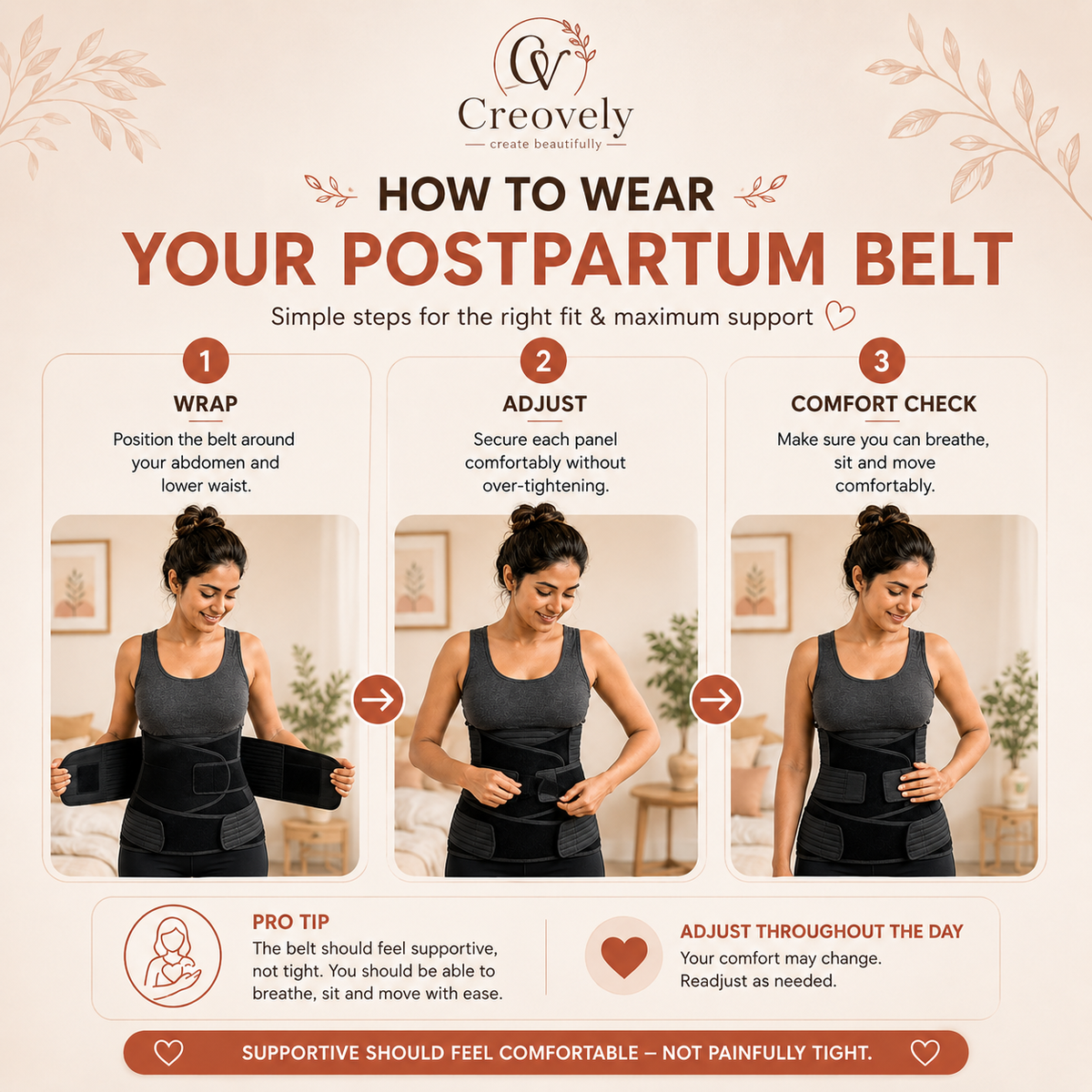 Creovely™ MomCare 3-in-1 After Delivery Support Belt