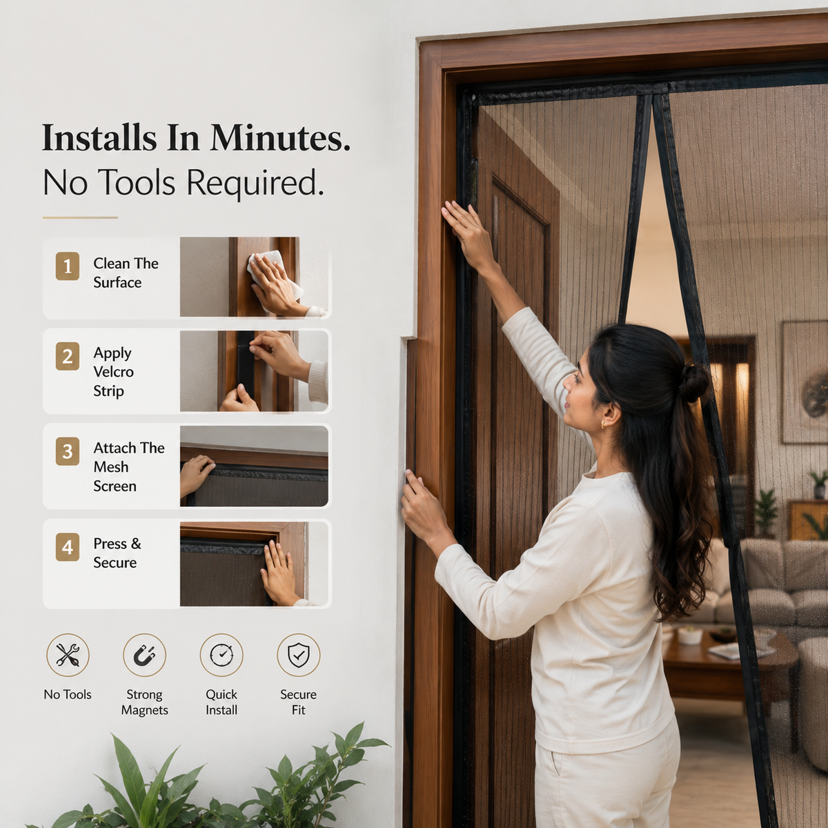Creovely™ Magnetic Mosquito Protection Net