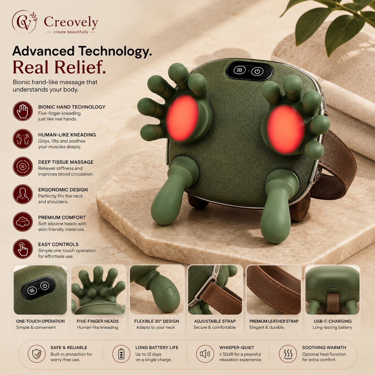 Creovely™ BionicTouch Neck & Shoulder Massager
