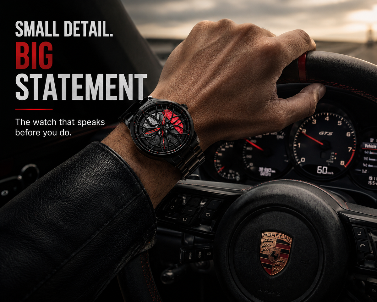 Creovely™ Driver's Signature: Rotating Rim Timepiece