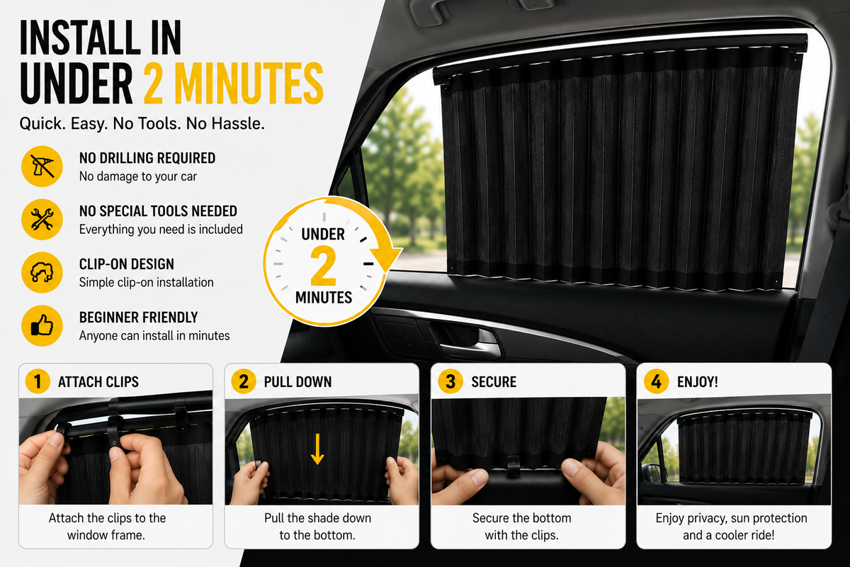 Creovely™ Car Privacy & Sun Protection Kit