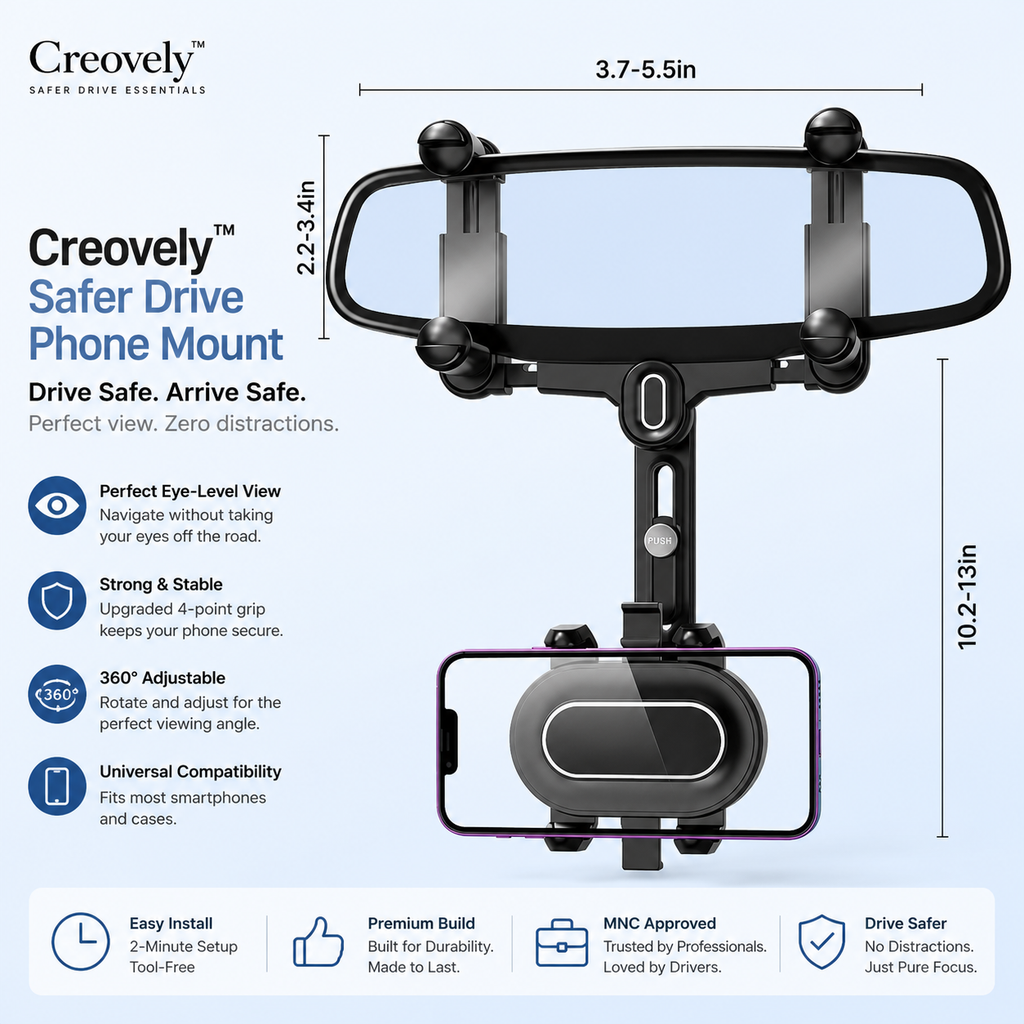 Creovely™ Safer Drive Phone Mount