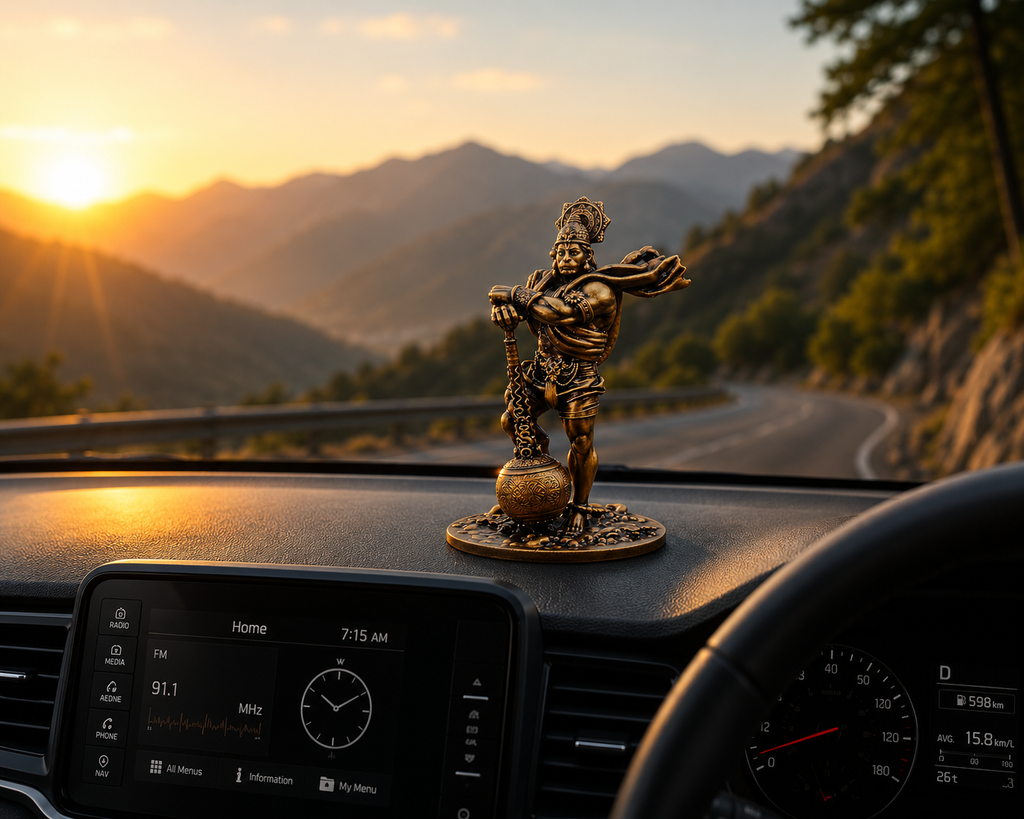 Creovely™ Bajrangbali Dashboard Murti | Premium Hanuman Idol for Car Dashboard, Home & Office