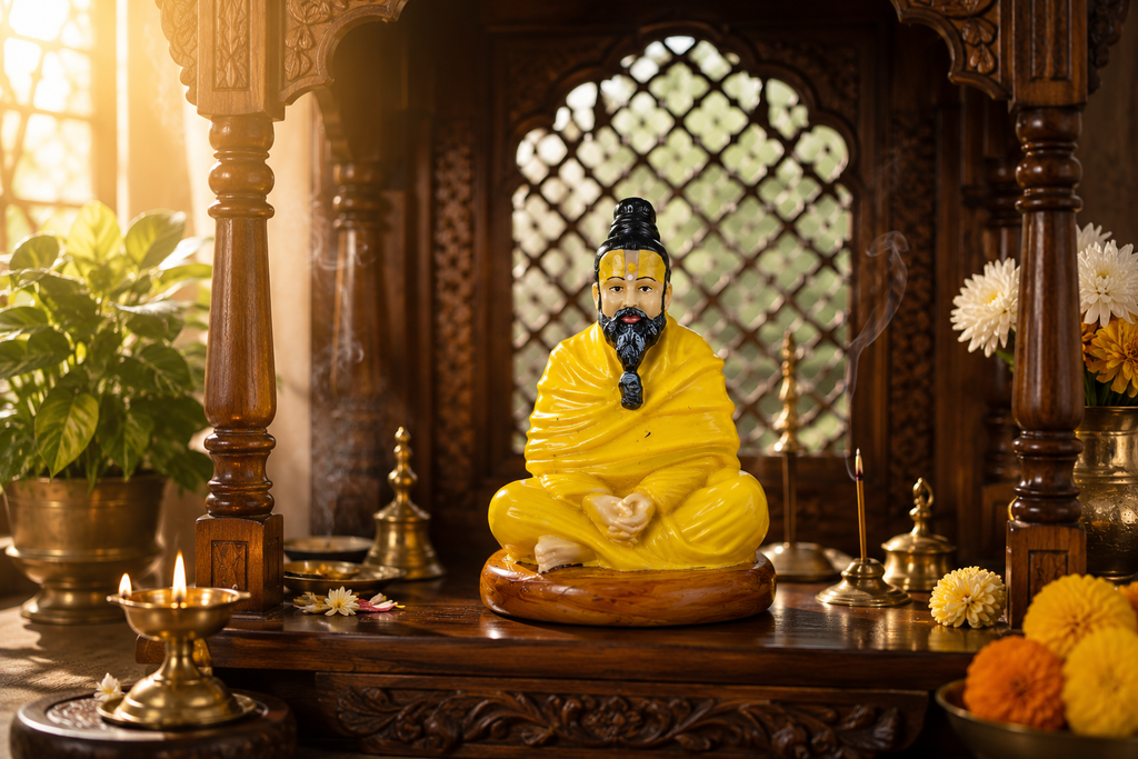 Creovely™ Premanand Maharaj Divine Idol | Premium Spiritual Idol for Home, Temple, Office & Car Dashboard