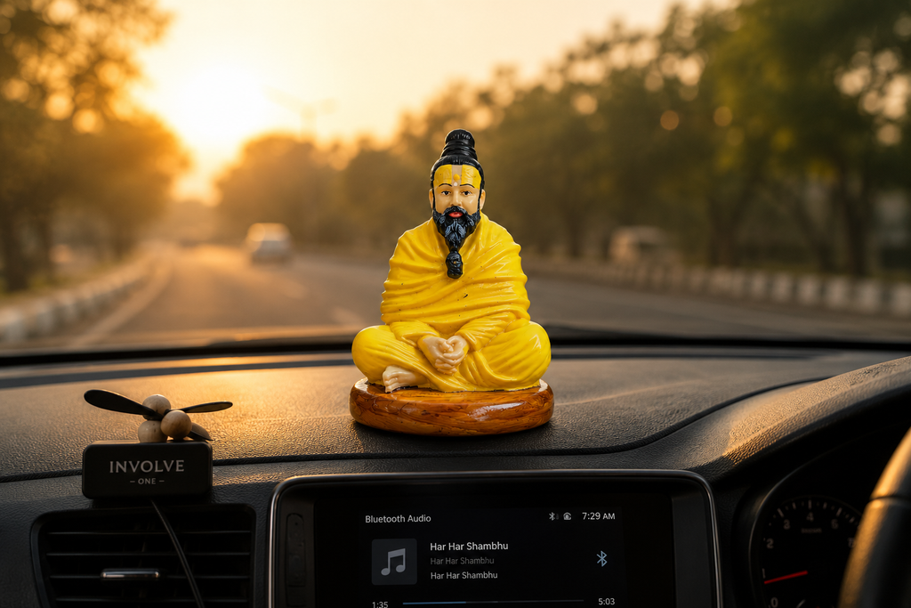 Creovely™ Premanand Maharaj Divine Idol | Premium Spiritual Idol for Home, Temple, Office & Car Dashboard