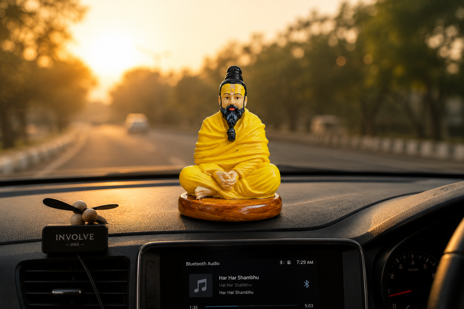 Creovely™ Premanand Maharaj Divine Idol | Premium Spiritual Idol for Home, Temple, Office & Car Dashboard