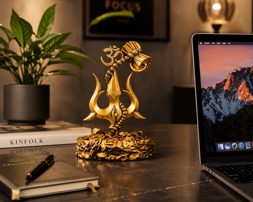 Creovely™ Mahadev Divine Trishul Idol