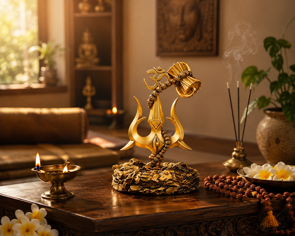 Creovely™ Mahadev Divine Trishul Idol