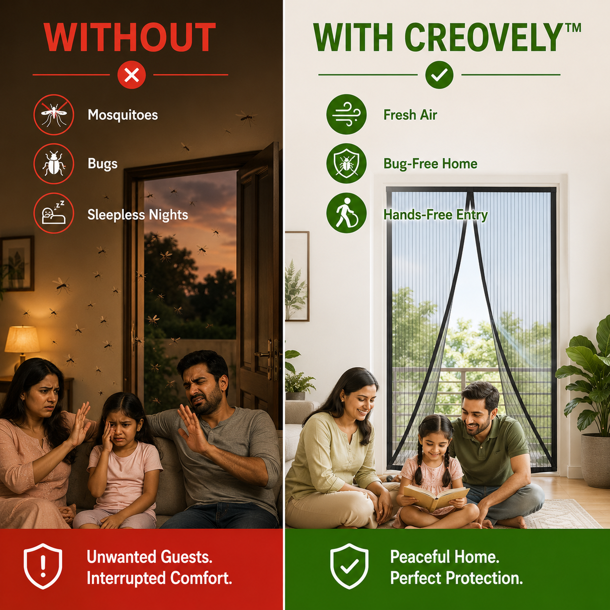 Creovely™ Magnetic Mosquito Protection Net