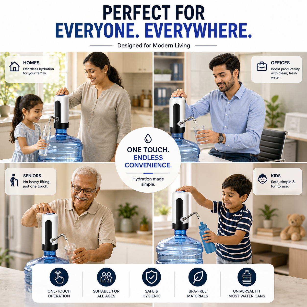 Creovely™ One-Touch Water Dispenser