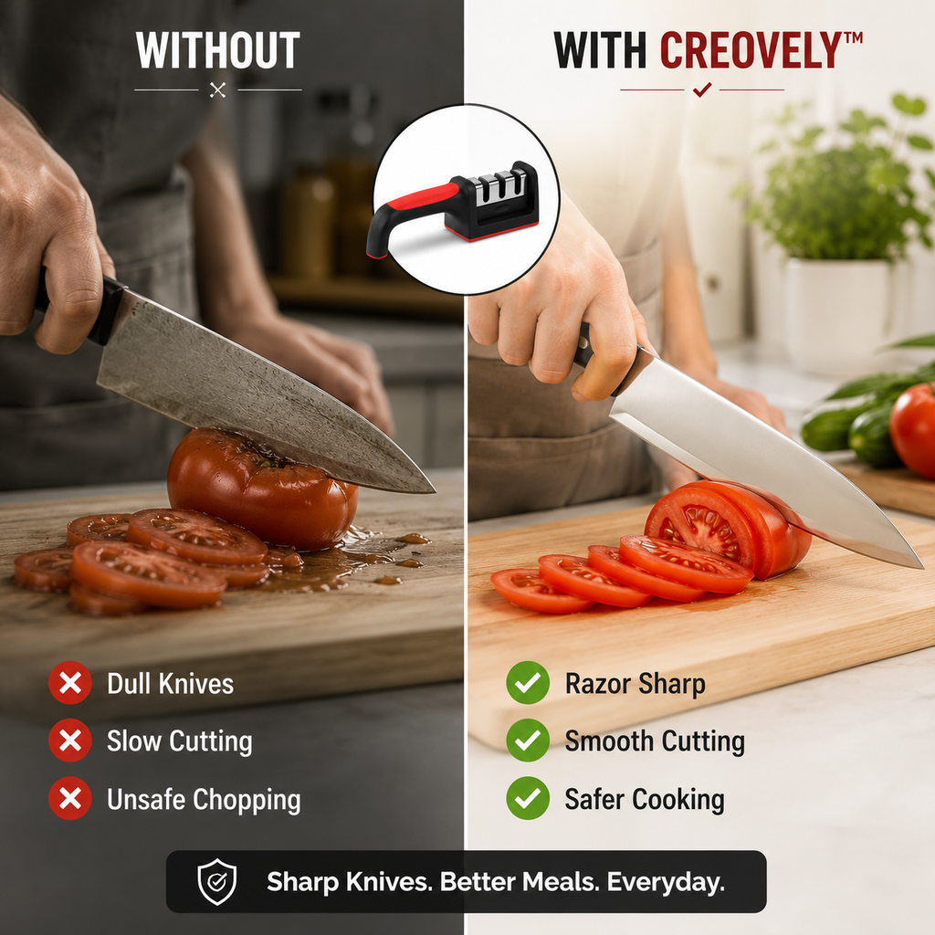 Creovely™ 3-Stage Precision Knife Sharpener