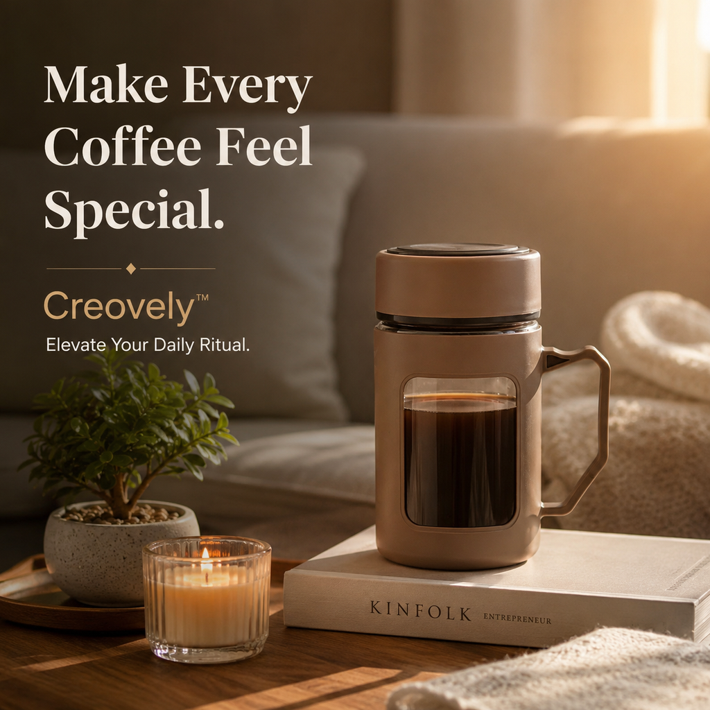 Creovely™ Double Wall Crystal Glass Mug