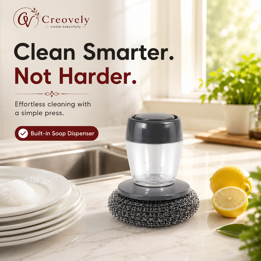 Creovely™ Soap Dispensing Cleaning Brush