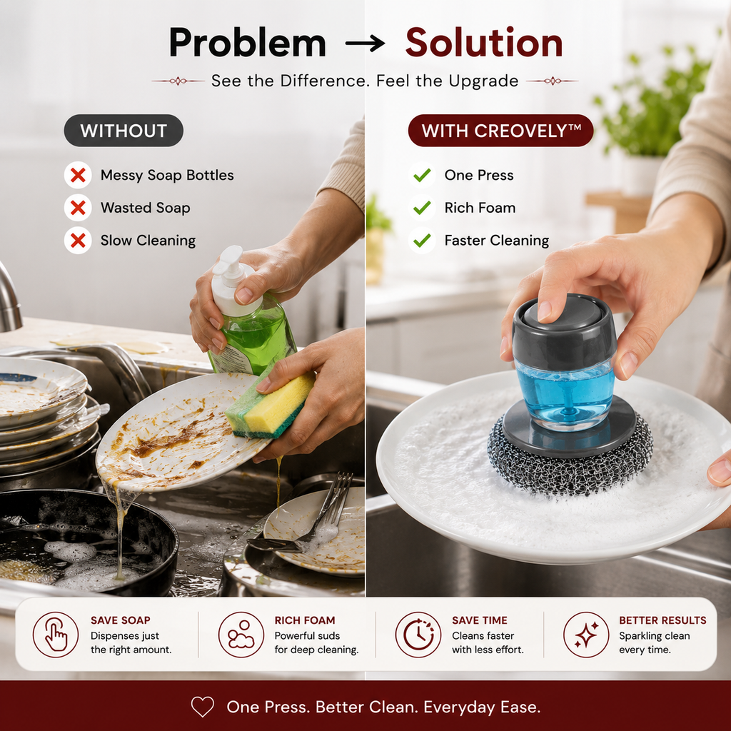 Creovely™ Soap Dispensing Cleaning Brush