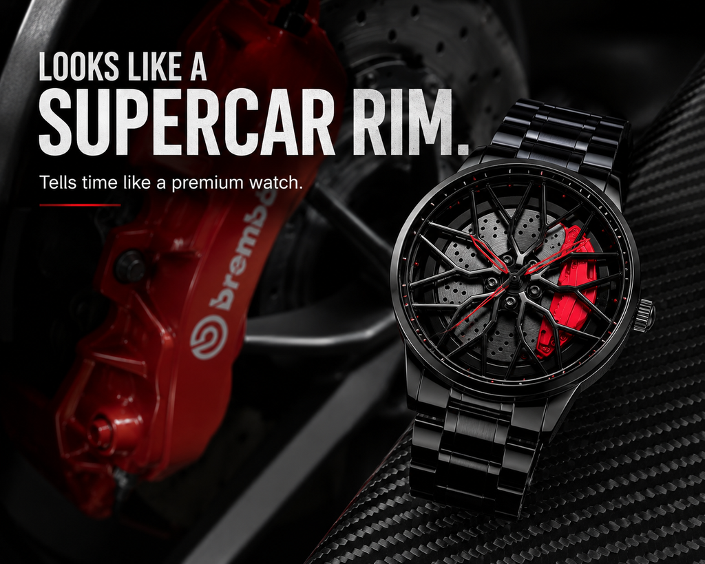Creovely™ Driver's Signature: Rotating Rim Timepiece