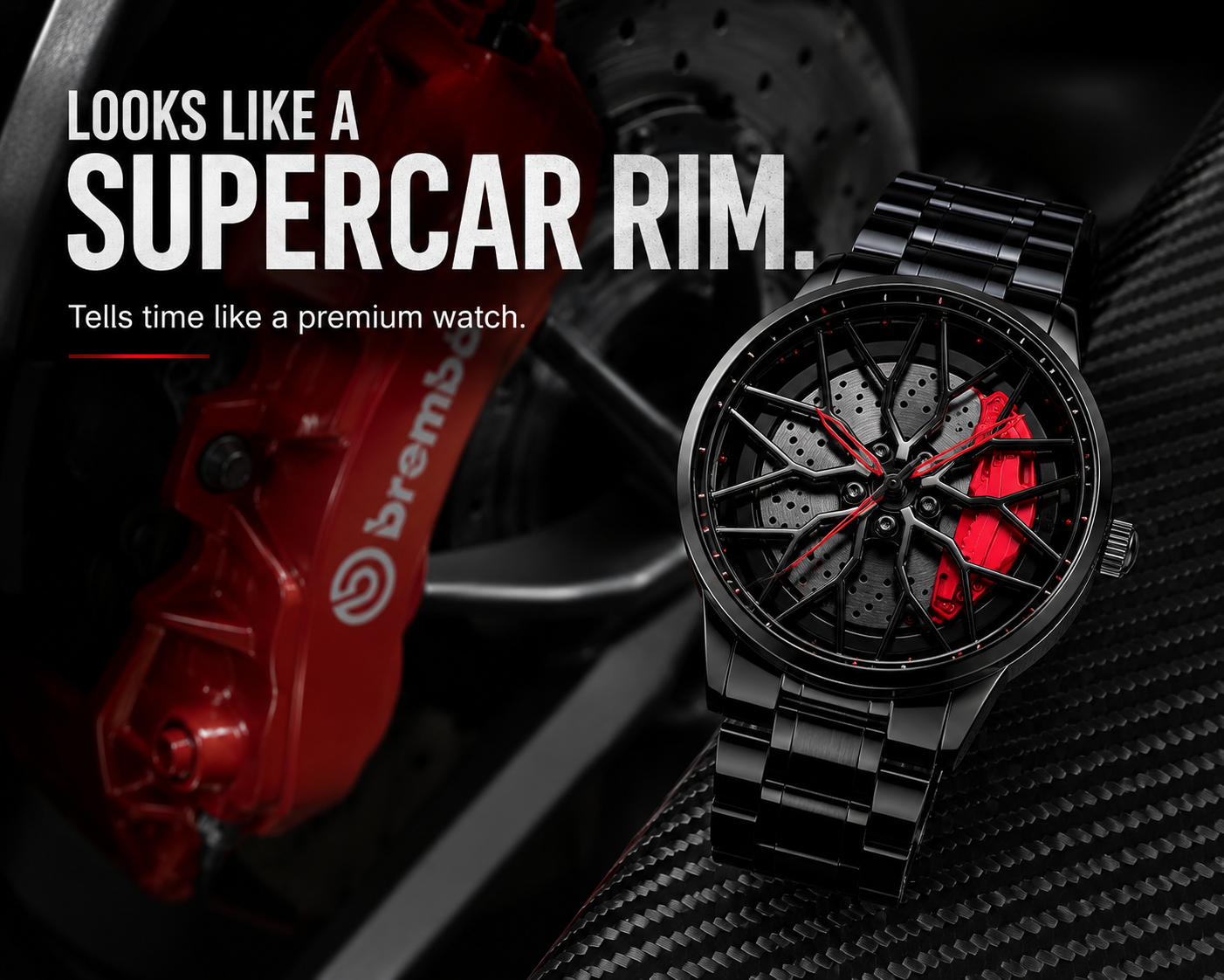 Creovely™ Driver's Signature: Rotating Rim Timepiece