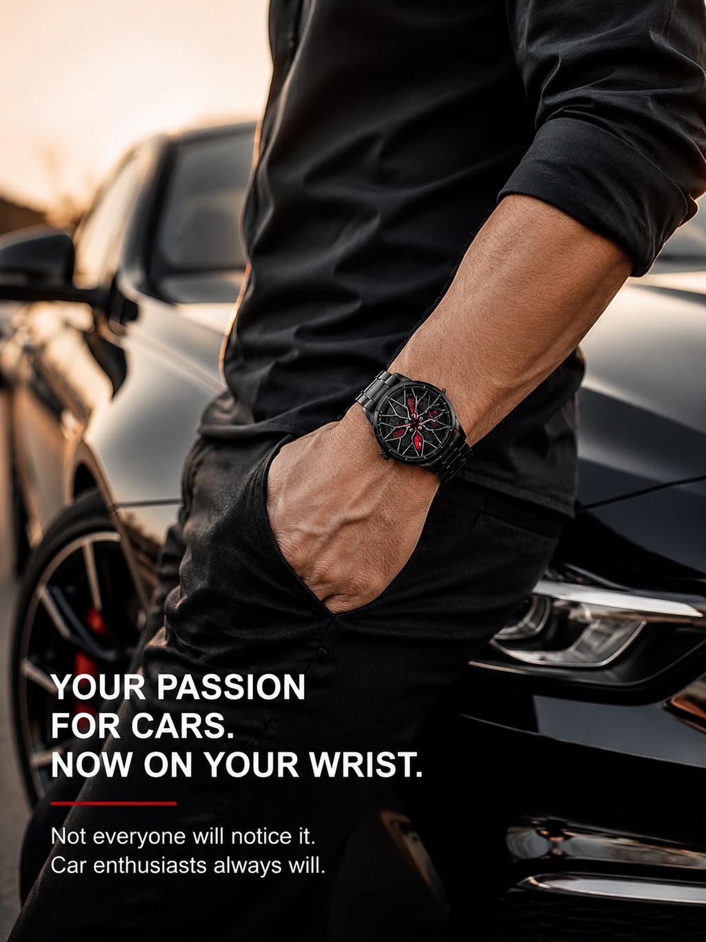 Creovely™ Driver's Signature: Rotating Rim Timepiece