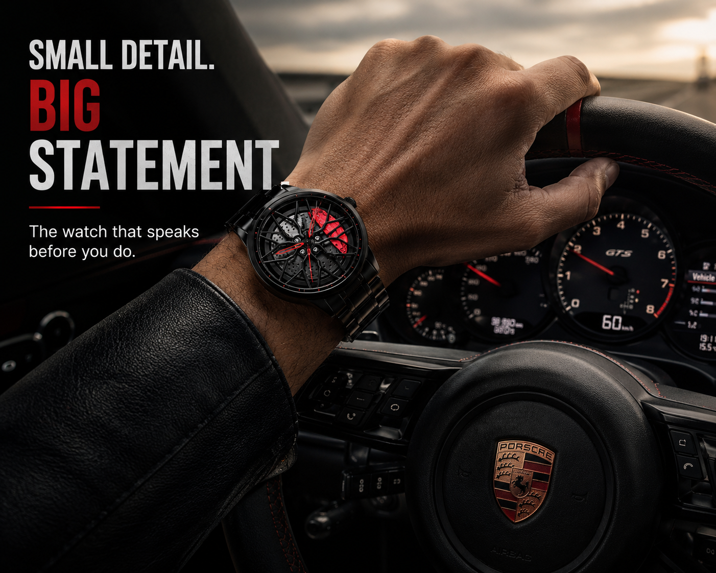 Creovely™ Driver's Signature: Rotating Rim Timepiece