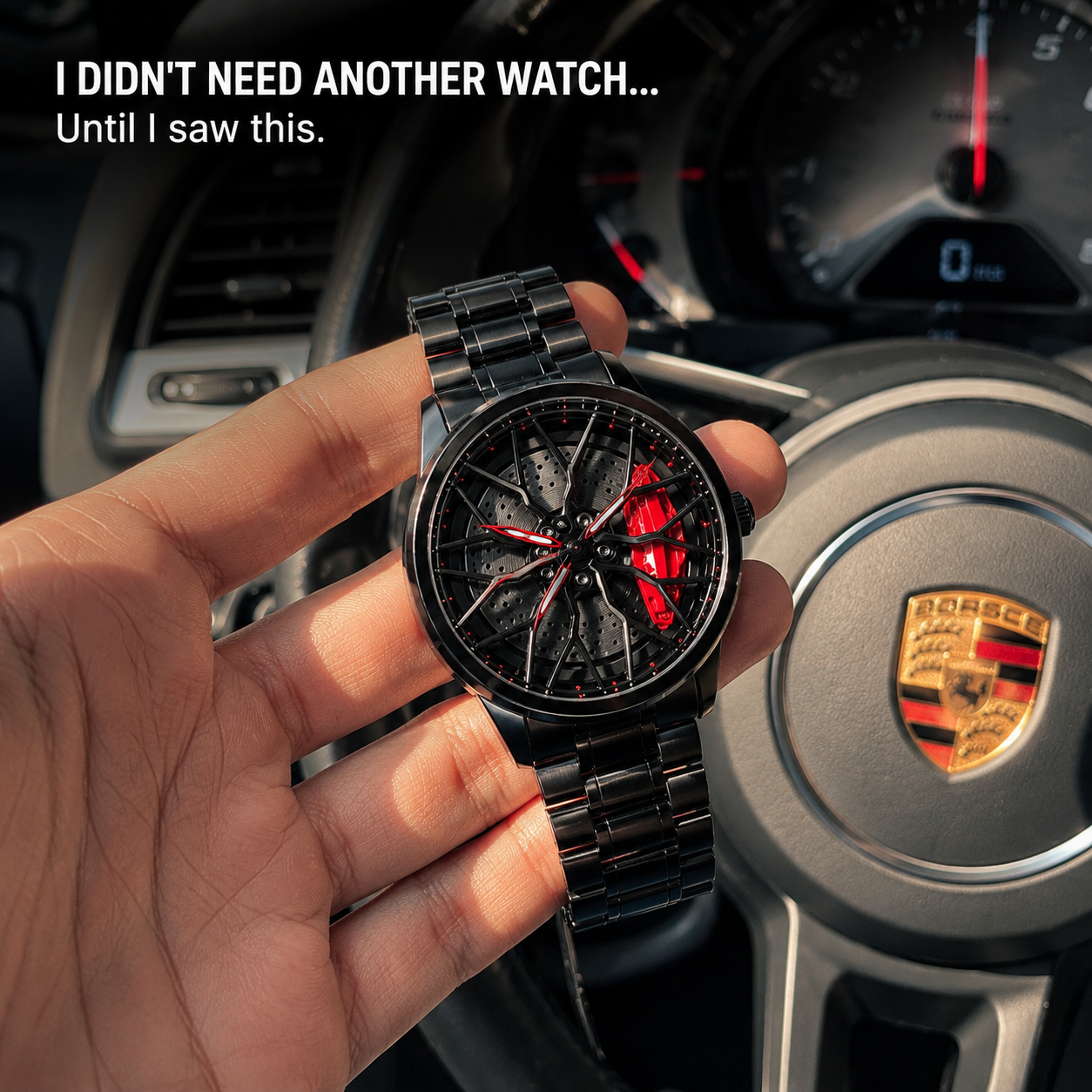 Creovely™ Driver's Signature: Rotating Rim Timepiece