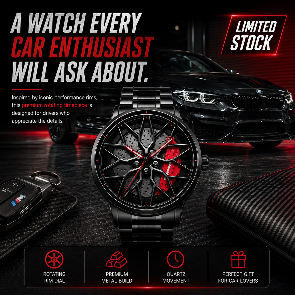 Creovely™ Driver's Signature: Rotating Rim Timepiece