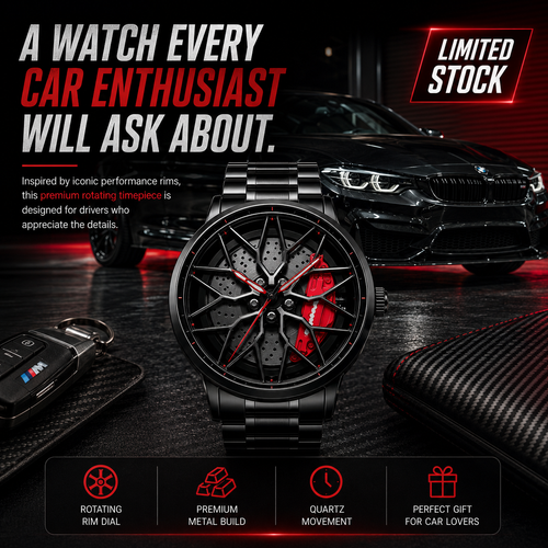 Creovely™ Driver's Signature: Rotating Rim Timepiece