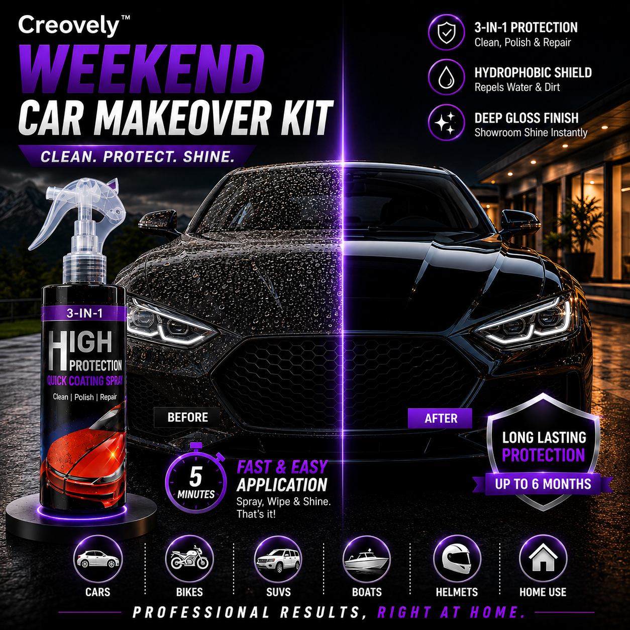 Creovely™ Weekend Car Makeover Kit - Buy 1 Get 1 FREE