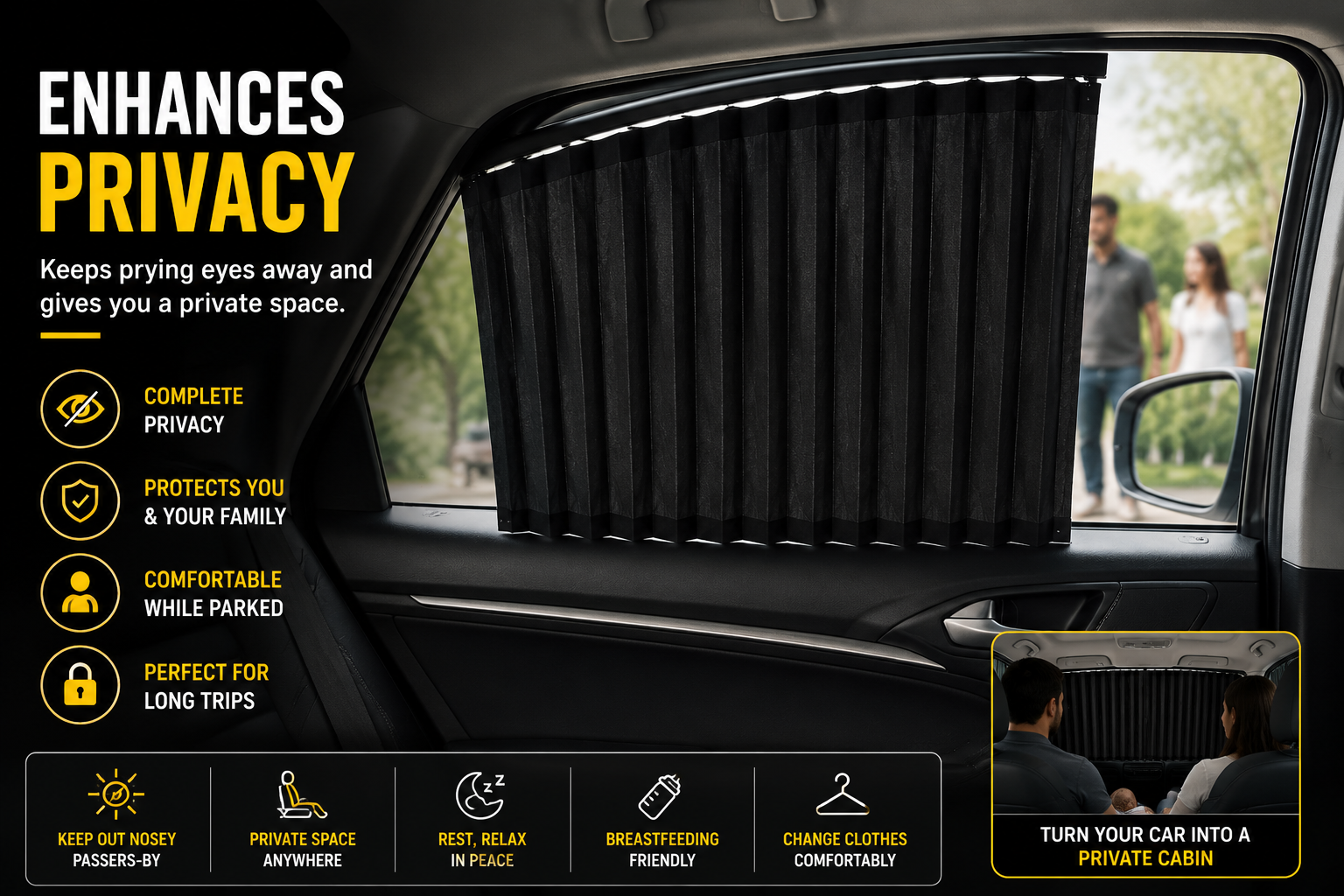 Creovely™ Car Privacy & Sun Protection Kit