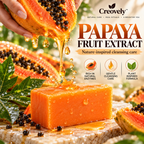 Creovely Papayelle™ Tropical Cleansing Bar — Papaya Extract Soap | Pack of 6