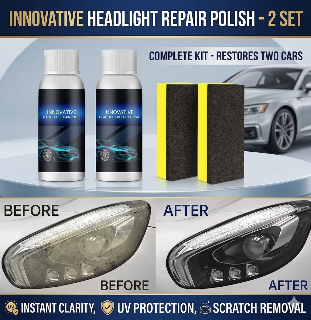 HeadlightRestore™ Car Headlight Restoration Kit (Pack of 2)