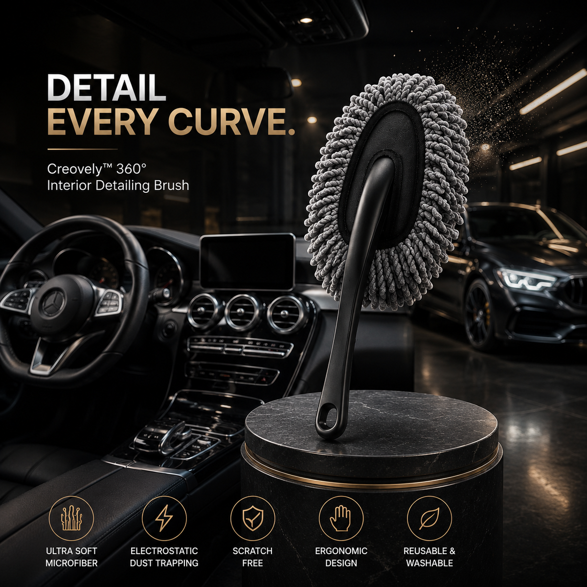 Creovely™ 360° Interior Cleaning Brush