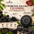 Creovely NoirKind™ Charcoal Reset Bar — Activated Charcoal Soap | Pack of 6