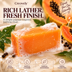 Creovely Papayelle™ Tropical Cleansing Bar — Papaya Extract Soap | Pack of 6