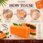 Creovely Papayelle™ Tropical Cleansing Bar — Papaya Extract Soap | Pack of 6
