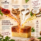 Creovely GoldenVeil™ Handmade Cleansing Bar — Saffron & Sandalwood | Pack of 2
