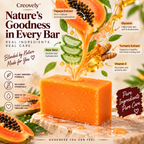 Creovely Papayelle™ Tropical Cleansing Bar — Papaya Extract Soap | Pack of 6