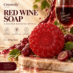 Creovely Rubivane™ Ruby Bath Ritual — Redwine Soap | Pack of 6